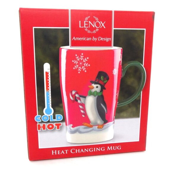 Lenox China Heat Changing Penguin Mug Changes Hot to Cold New - Picture 3 of 4